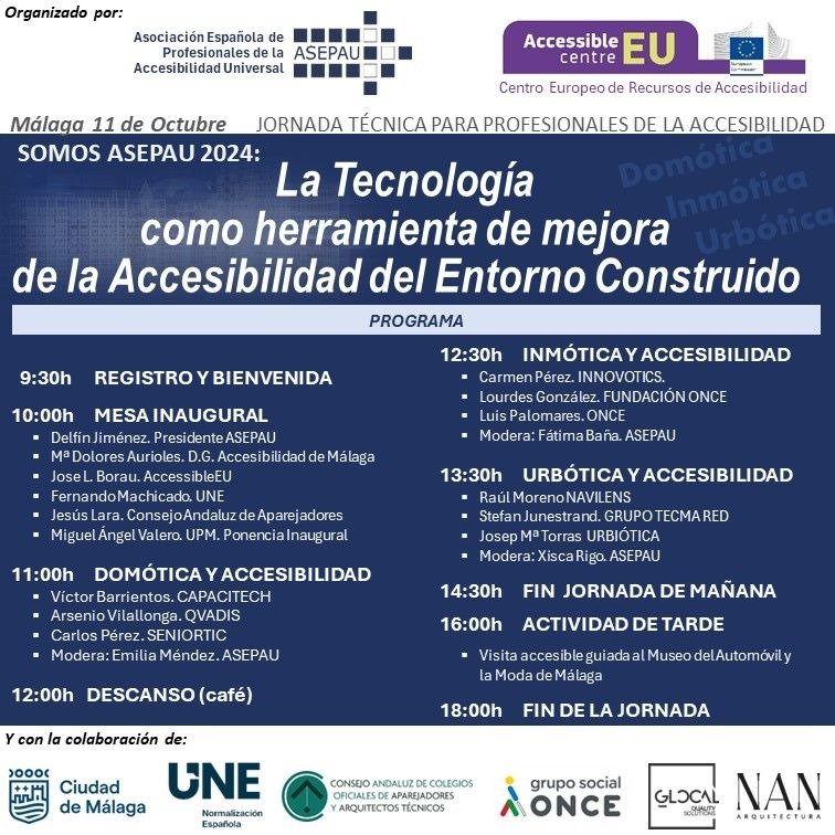 El Consejo Andaluz de la Arquitectura Técnica fomenta la innovación en accesibilidad en SOMOS ASEPAU 2024