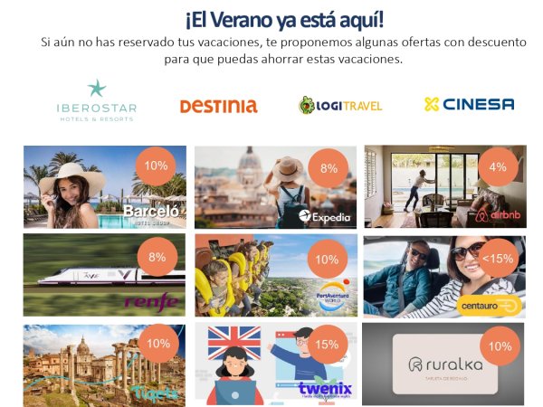 Un verano con descuentos y ofertas para colegiados
