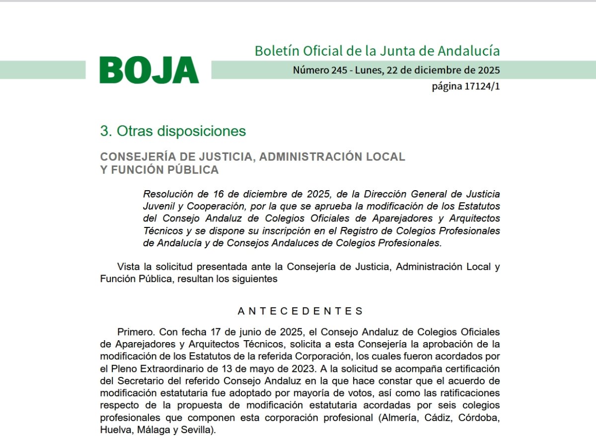 Aprobada la modificación de los Estatutos del Consejo Andaluz y oficializada su nueva denominación