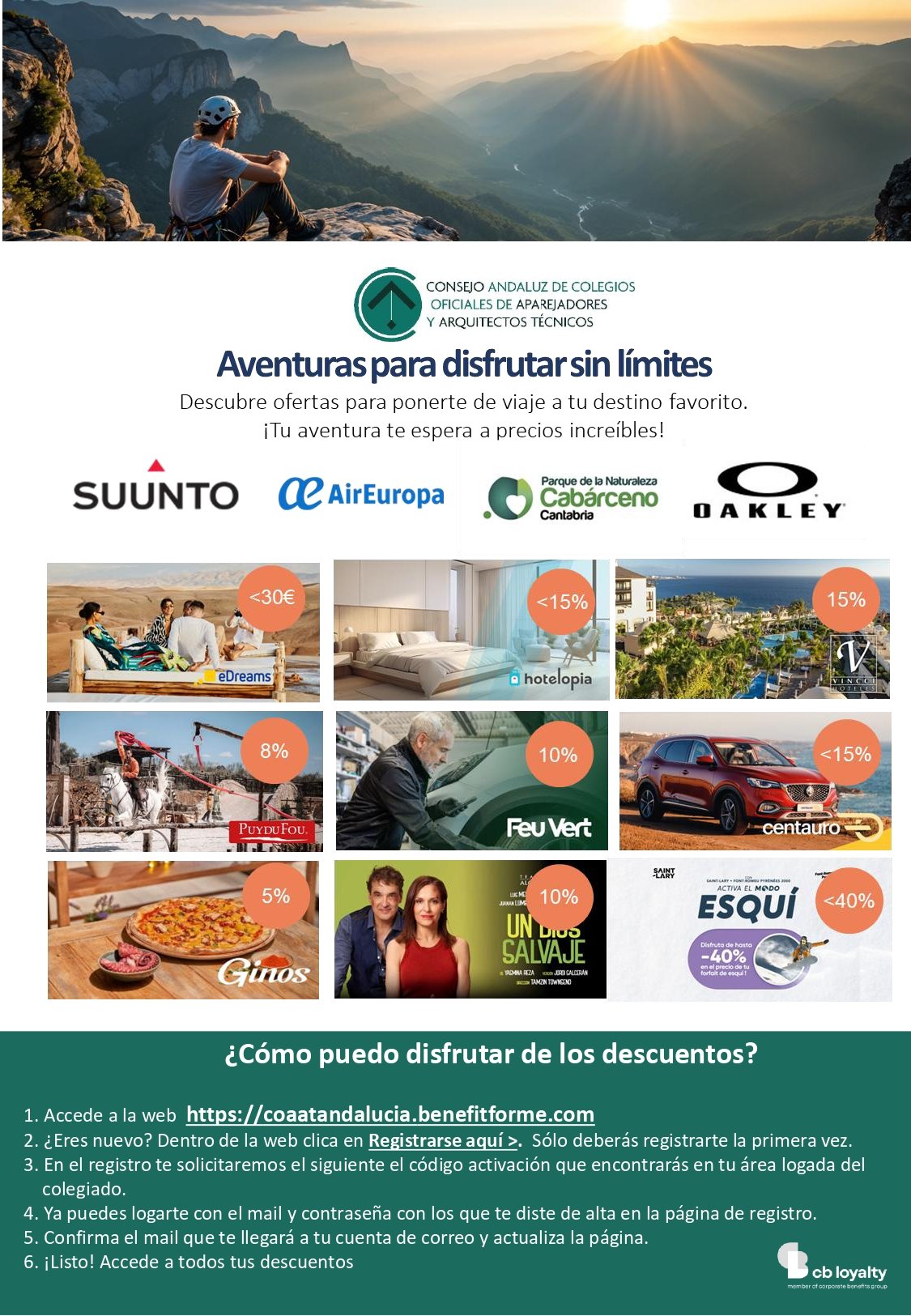 "Aventuras para disfrutar sin límites", la nueva campaña de descuentos de Benefit-for-me