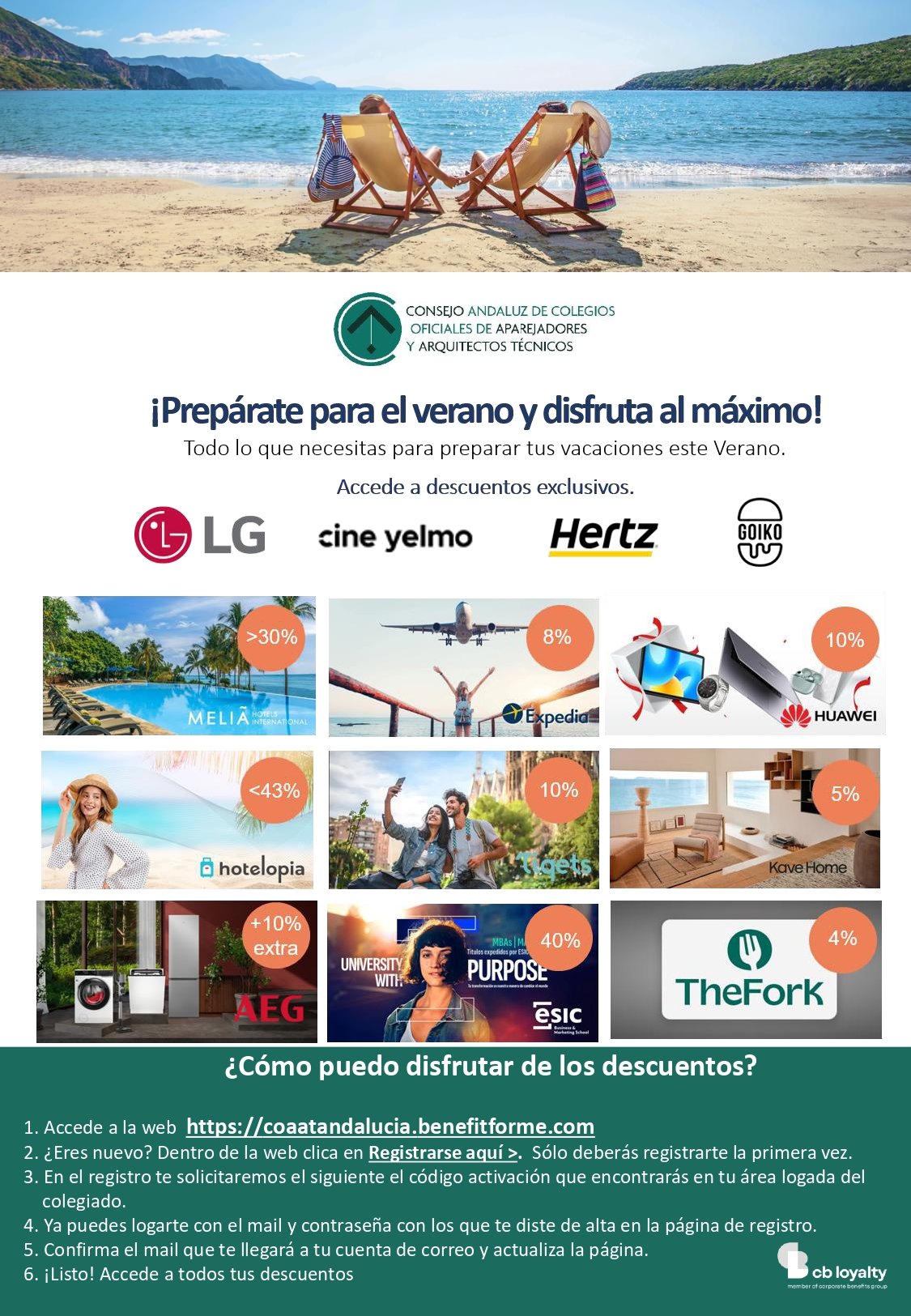 Un verano lleno de ventajas para colegiados